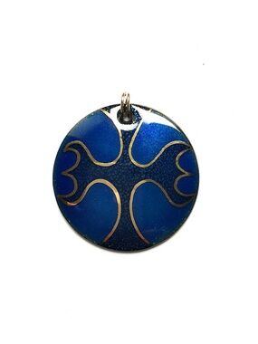 Jules Perrier vintage modernist enamel pendant